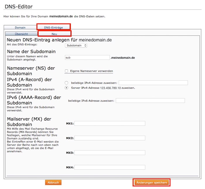 Blog DNS Namensauflösung überprüfen und anpassen im Strato DNS-Editor