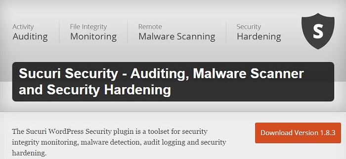 Blog kostenlose Backup und Sicherheit Plugins für WordPress 02 Sucuri Security Auditing Malware Scanner and Security Hardening