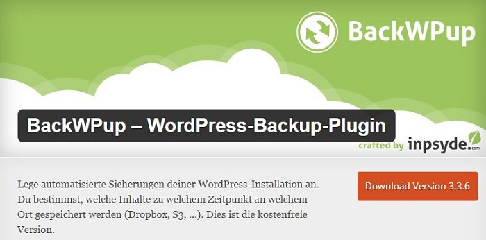 Blog kostenlose Backup und Sicherheit Plugins für WordPress 13 BackWPup WordPress Backup Plugin
